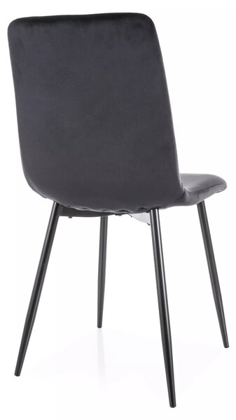 Scaun de masă DAREN VELVET negru