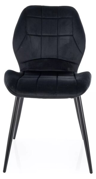 Scaun de sufragerie JAKE VELVET neagra