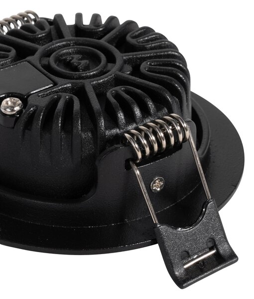 Set de 6 spoturi încastrate negre, înclinabile, 8,2 cm, inclusiv LED Dim to Warm IP54 Ultra Slim - Pupil