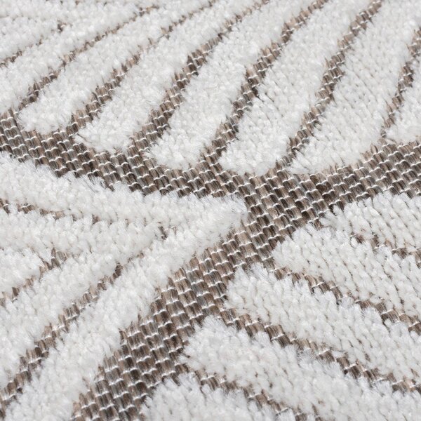 Covor pentru exterior și interior fildeș 80x150 cm Elm Leaf – Flair Rugs