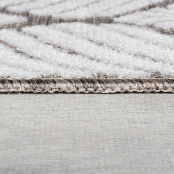 Covor pentru exterior și interior fildeș 80x150 cm Elm Leaf – Flair Rugs
