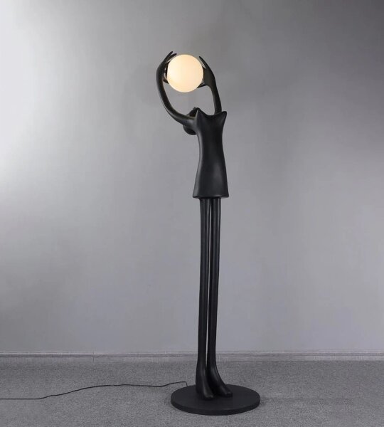 Immax 08812XL - Lampă de podea SILUETTE 1xE27/25W/230V 210 cm Human Girl