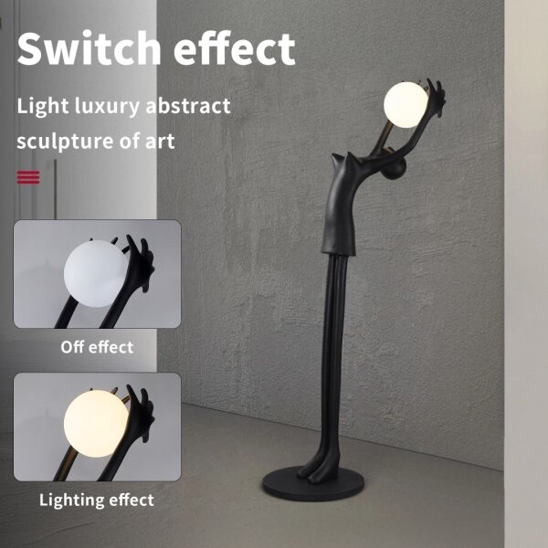 Immax 08812XL - Lampă de podea SILUETTE 1xE27/25W/230V 210 cm Human Girl