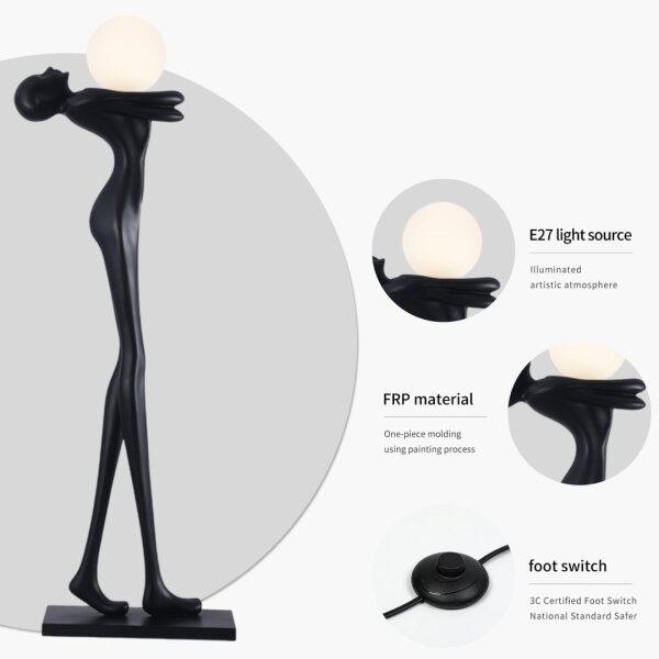 Immax 08811XL - Lampă de podea SILUETTE 1xE27/25W/230V 175 cm Femeie