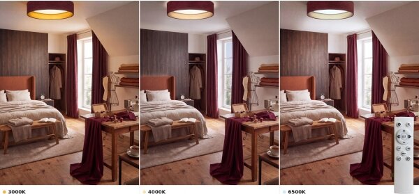 BRILAGI-LED Lampă LED dimabilă VELVET SM. VARI 36W/230V 3000-6500K diam. 55 cm vișiniu/auriu + telecomandă