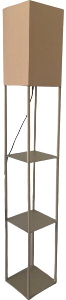 Brilagi - Lampă de podea cu polițe GRADUS 1xE27/40W/230V 150 cm gri/bej