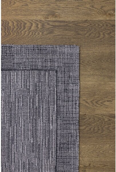 Covor gri închis din lână 133x180 cm Linea – Agnella