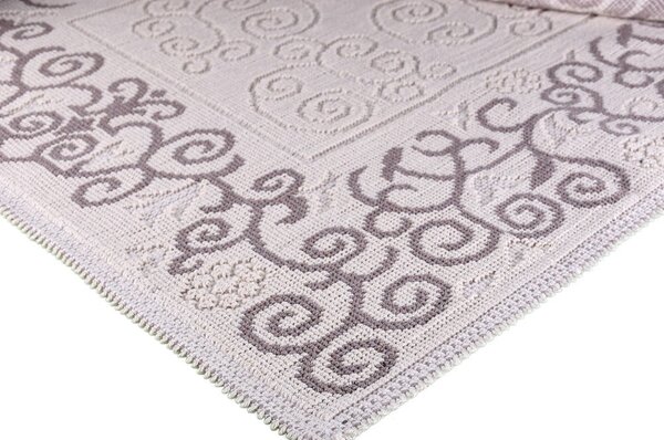 Covor din bumbac Vitaus Orkide, 80 x 150 cm, taupe