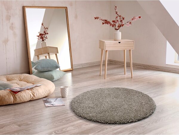 Covor rotund Universal Aqua Liso, ø 80 cm, gri - argintiu