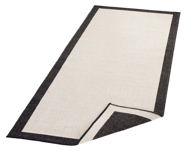 Covor adecvat pentru exterior NORTHRUGS Panama, 80 x 250 cm, negru - crem