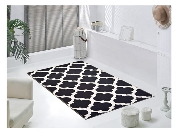 Covor Vitaus Elisabeth, 50 x 80 cm, negru-alb