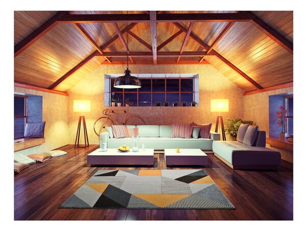 Covor Universal Gladys Durp, 120 x 60 cm, portocaliu-gri