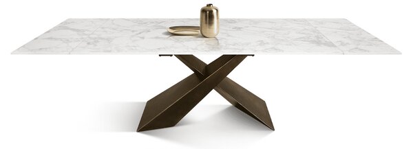MIRABELLE-MASA BLAT DREPTUNGHIULAR CERAMICA ALB -PICIOR METALIC BRONZ