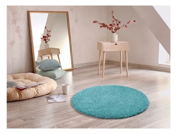 Covor rotund Universal Aqua Liso, ø 80 cm, albastru deschis