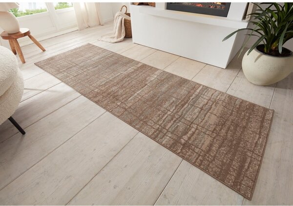 Covor tip traversă maro/bej 80x200 cm Terrain – Hanse Home