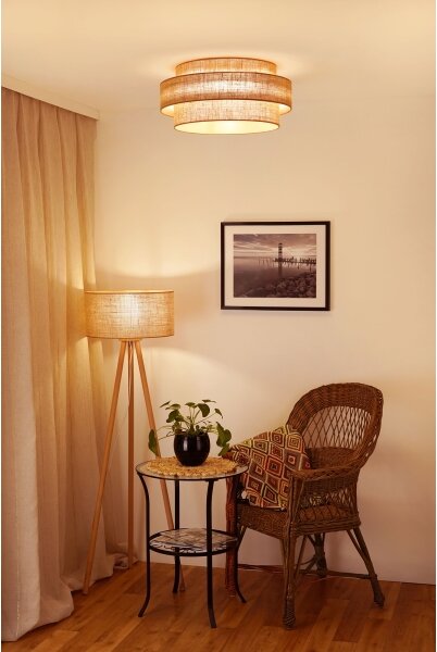 Plafonieră LED Brilagi SPACE YUTE LED/12W/230V d. 50 cm bej