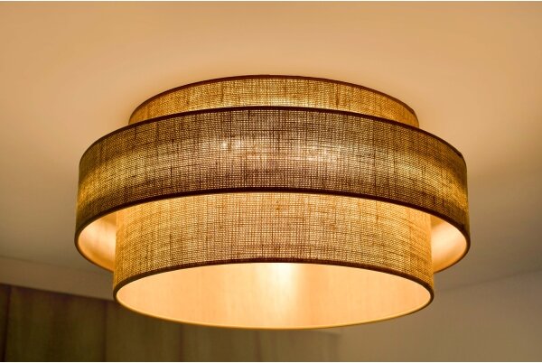 Plafonieră LED Brilagi SPACE YUTE LED/12W/230V d. 50 cm bej