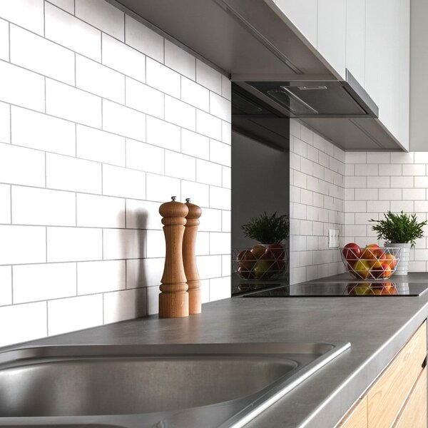 Autocolante pentru gresie 30 buc. 20x10 cm Subway Tiles White – Ambiance