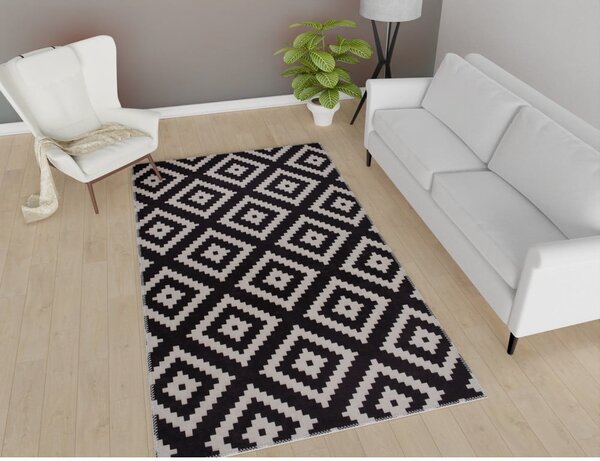 Covor negru lavabil 80x50 cm - Vitaus