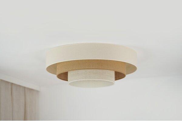 Brilagi-LED Plafonieră DENVER LUNETA LED/12W/230V pr. 60 cm bej/crem