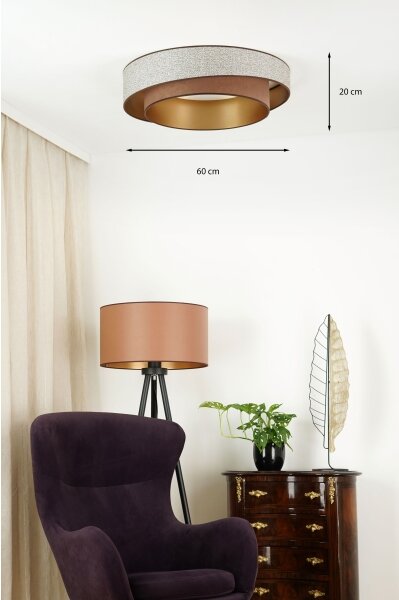 Plafonieră LED Brilagi VEGAS SHINE LED/24W/230V d. 60 cm maro