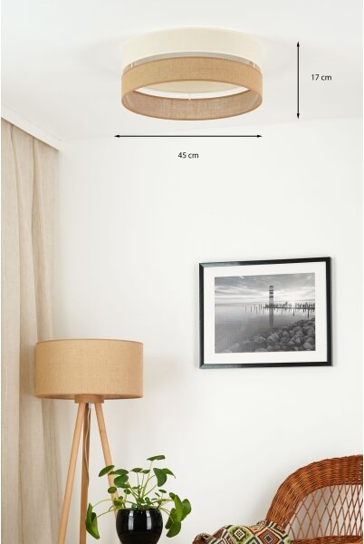 Brilagi - Lampă LED dimabilă ROYAL YUTE LED/24W/230V bej/crem + DO