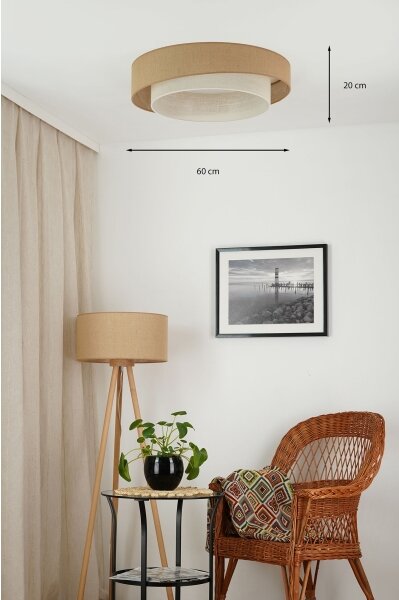 Brilagi - Plafonier LED SHINE 24W 230V pr. 60 cm bej/crem