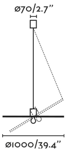Lustră pe cablu COSTAS 1xE27/15W/230V d. 100 cm neagră/ratan FARO 68590-70