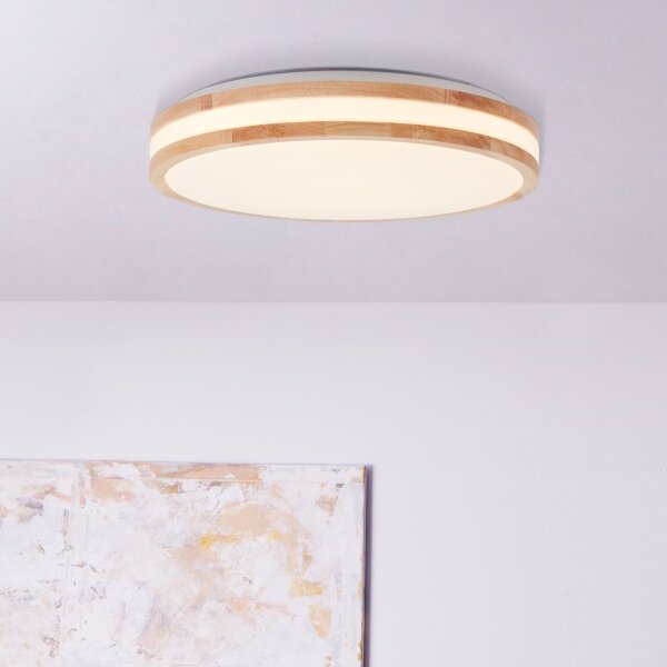 Brilliant - Plafonieră LED LASKOS LED/22W/230V, diam. 38 cm, lemn de hevea