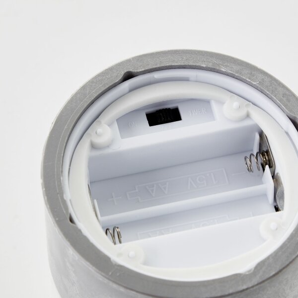 Brilliant - Set de 3 lumânări LED BOUGIE LED/2xAA IP44 gri/alb