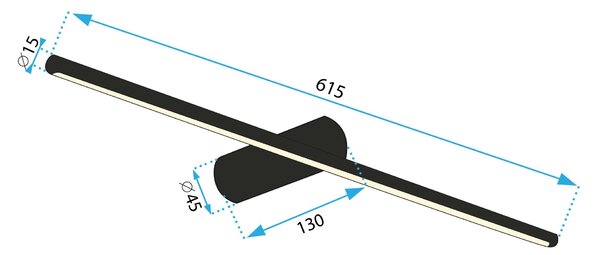 Lampa de perete LED 60CM APP1348 OLD GOLD