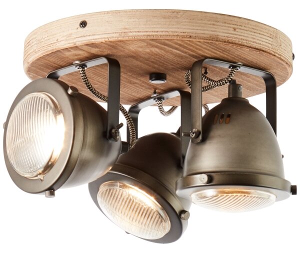 Brilliant - Corp de iluminat cu spoturi CARMEN WOOD 3xGU10/5W/230V eucalipt