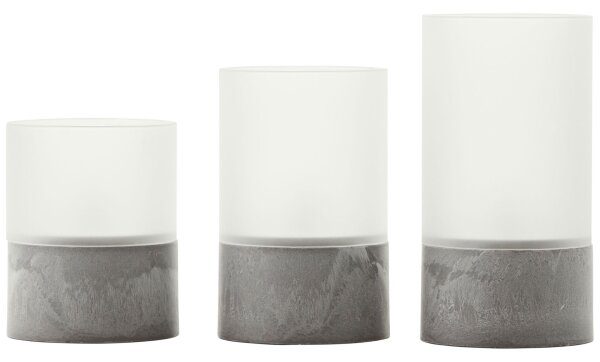 Brilliant - Set de 3 lumânări LED BOUGIE LED/2xAA IP44 gri/alb
