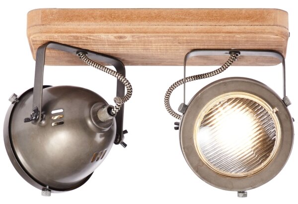 Brilliant - Aplica spot CARMEN WOOD 2xGU10/5W/230V eucalipt