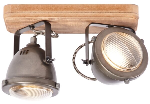 Brilliant - Aplica spot CARMEN WOOD 2xGU10/5W/230V eucalipt
