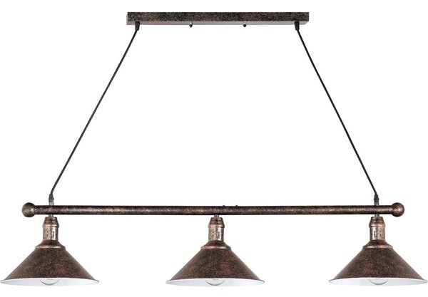 Brilagi - Lustra pe cablu FORGE 3xE27/60W/230V patină/auriu/negru