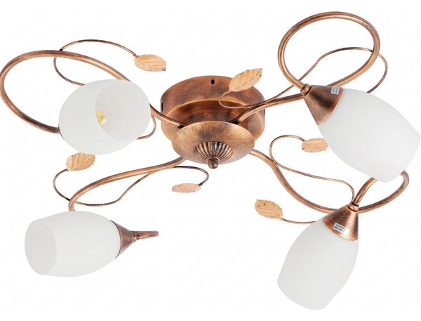 Brilagi - Plafonieră GRACE 4xE27/40W/230V diam. 68 cm patină/cupru
