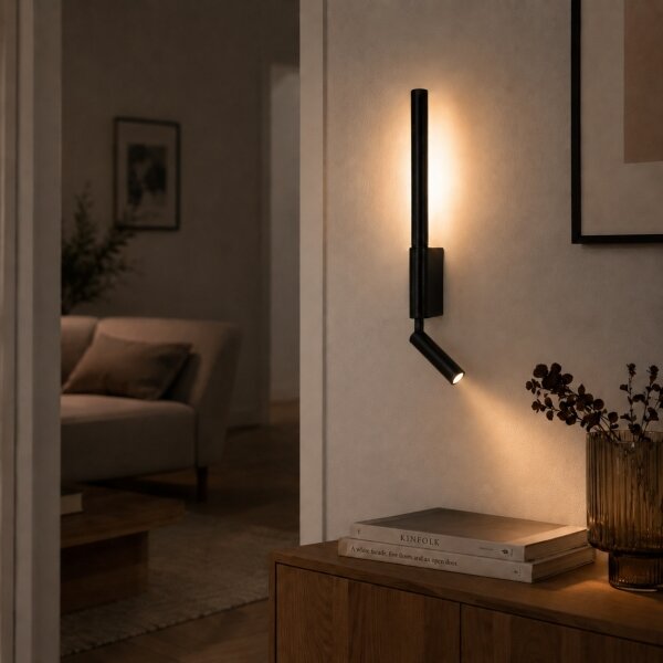 Brilagi - Aplica de perete cu spot LED VIXON, LED/3W/230V + LED/5W, negru, CRI 90