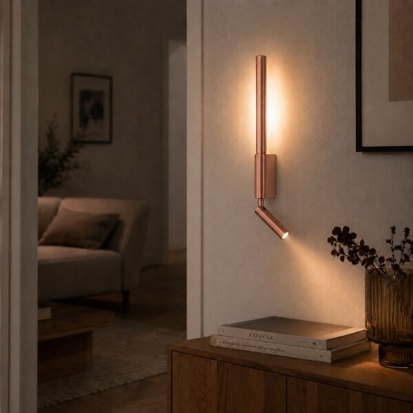 BRILAGI -LED Aplică de perete cu spot VIXON LED/3W/230V + LED/5W, finisaj bronz, CRI 90