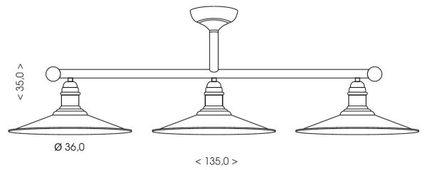 Brilagi - Lustru pe tijă FORGE 3xE27/60W/230V patină/auriu/negru