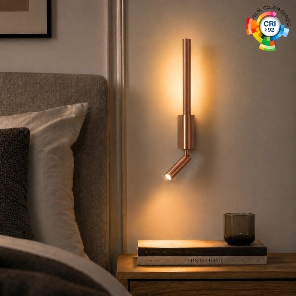 BRILAGI -LED Aplică de perete cu spot VIXON LED/3W/230V + LED/5W, finisaj bronz, CRI 90