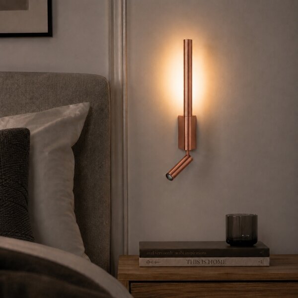 BRILAGI -LED Aplică de perete cu spot VIXON LED/3W/230V + LED/5W, finisaj bronz, CRI 90