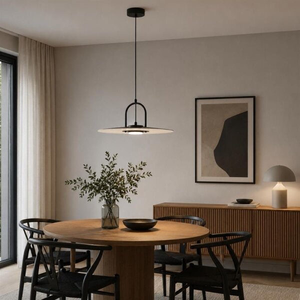 Pendul pe cablu HATTORI 1xGX53/15W/230V negru
