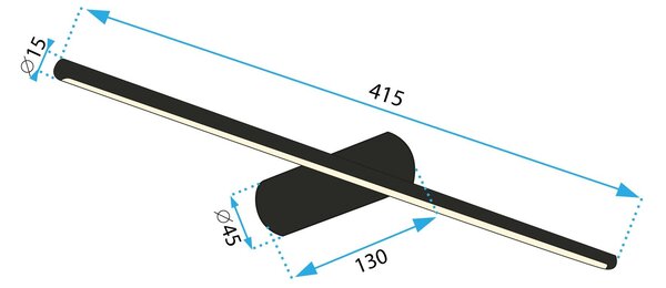 Lampa de perete LED 40CM APP1347 OLD GOLD