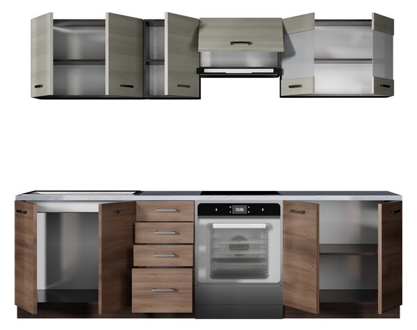 Set de bucătărie Houston 1138, 260x60cm, 140 kg