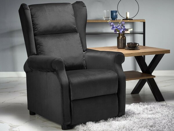Fotoliu recliner Houston 878, Negru, Tapiterie, 83x75x92cm, 30.4 kg