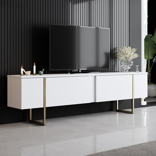 Set mobilier living Luna 2 (alb + auriu). 1072979