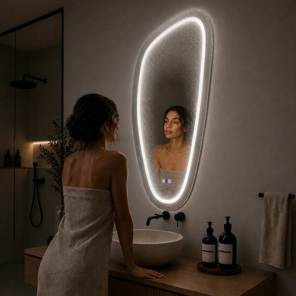 Oglinda LED Asimetrica v4 - Gama Reyze Salono