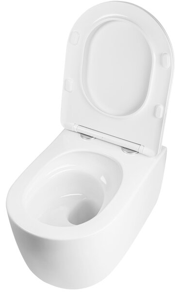 Rea Eddy, vas de toaletă suspendat Tornado Rimless 525x360x360 mm cu scaun, REA-C6560