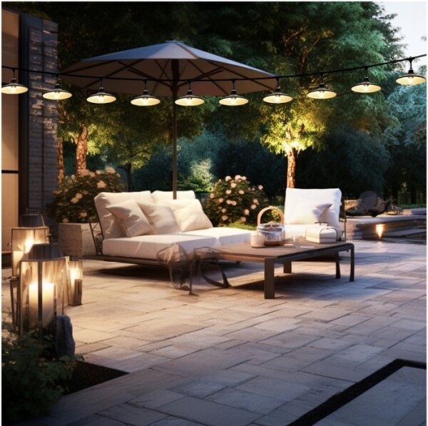 Ghirlandă decorativă de exterior CRETE 10xE27/230V 15m IP44